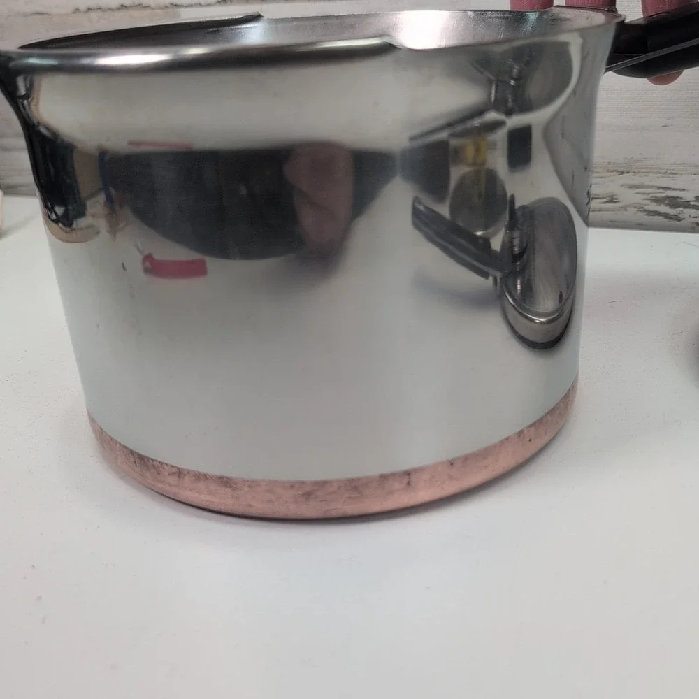 Revere Ware 1801 4 Qt Pressure Cooker Copper Bottom with Trivet